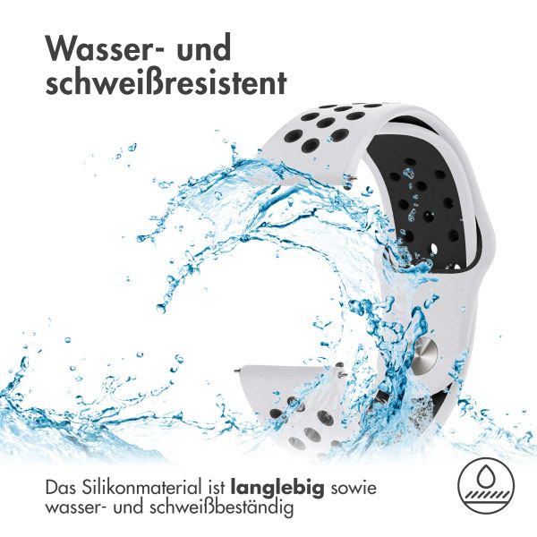 imoshion Silikonband Sport - 20-mm-Universalanschluss - Weiß / Schwarz