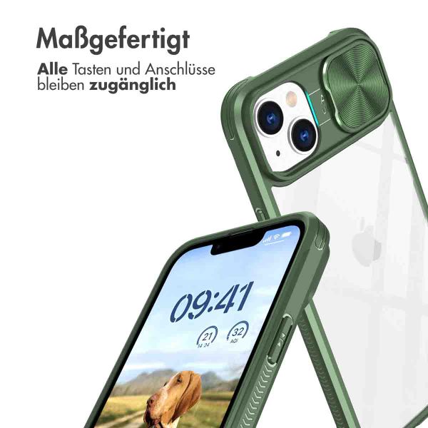 imoshion Back Cover mit Kameraschieber für das iPhone 13 - Dunkelgrün