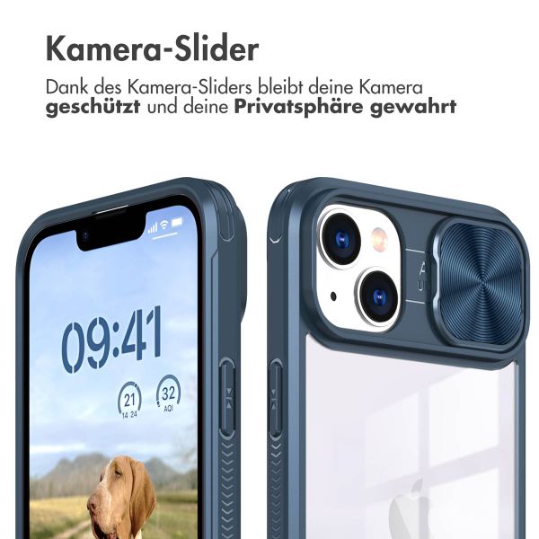 imoshion Back Cover mit Kameraschieber für das iPhone 14 - Dunkelblau