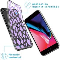 imoshion Design Hülle iPhone SE (2022 / 2020) / 8 / 7 / 6s - Leopard - Lila