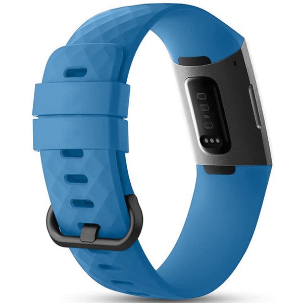 imoshion Silikonband für das  Fitbit Charge 3 / 4 - Blau