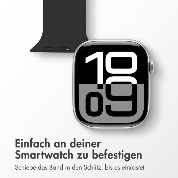 imoshion Pflegekräfte Silikonarmband für das  Apple Watch Series 1 t/m 9 / SE (38/40/41 mm) | Series 10 / 11 (42 mm) - Schwarz