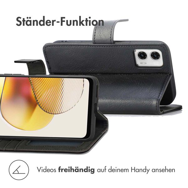 imoshion Luxuriöse Klapphülle Motorola Moto G73 - Schwarz