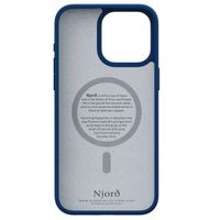 Njorð Collections Wildleder Comfort+ Case MagSafe für das iPhone 15 Pro Max - Blue