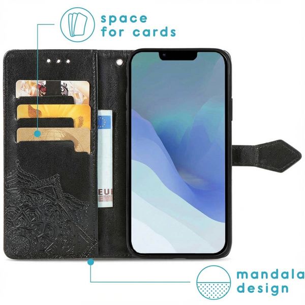 imoshion Mandala Klapphülle Apple iPhone 14 / 13 - Schwarz