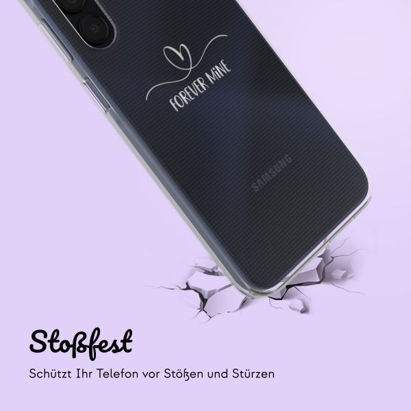 Personalisierte Hülle mit elegantem Herz Samsung Galaxy A52(s) (5G/4G) - Transparent