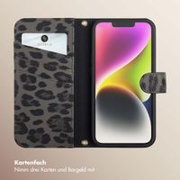 Selencia Sabi Klapphülle mit Leopardenmuster Apple iPhone 14 / 13 - Midnight Black