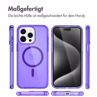 imoshion Sparkle Back Cover mit MagSafe Apple iPhone 15 Pro Max - Glitzer Violett