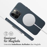 Accezz MagSafe Leather Backcover iPhone 14 Pro Max - Nightfall Blue