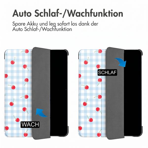 imoshion Design Trifold Klaphülle Apple iPad Air 11 Zoll (2026) M4 / (2025) M3 / (2024) M2 / Air 5 (2022) / Air 4 (2020) - Cherry Check