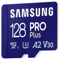 Samsung PRO Plus microSD 2023 - 128GB - Inklusive SD-Adapter - UHS-I/U3/Full HD/4K UHD