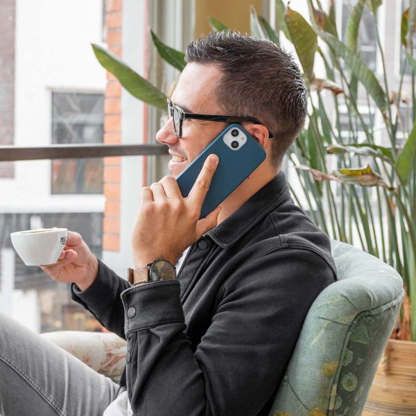 Accezz Leather Backcover mit MagSafe für das Apple iPhone 14 Pro Max - Dunkelblau