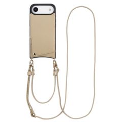 Selencia Nova HandyHülle mit Kordel und Kartenhalter Apple iPhone Air - Beige