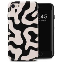 Selencia Vivid Tough Back Cover für das Apple iPhone SE (2022 / 2020) / 8 / 7 / 6(s) - Art Wave Black