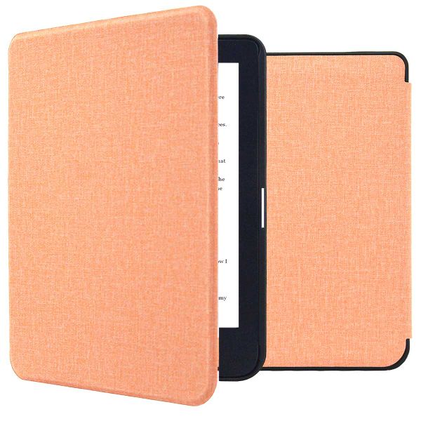 imoshion Canvas Sleepcover Klapphülle Kobo Clara HD - Peach