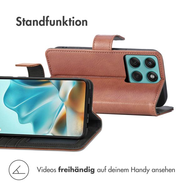 imoshion Luxuriöse Klapphülle Motorola Edge 60 Pro - Braun