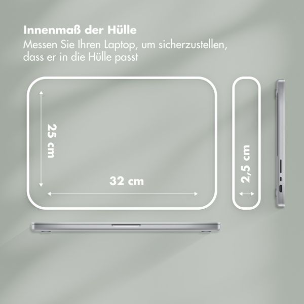 Selencia Puffy Laptop Hülle 13-14 Zoll - Laptop Sleeve - Sage Green