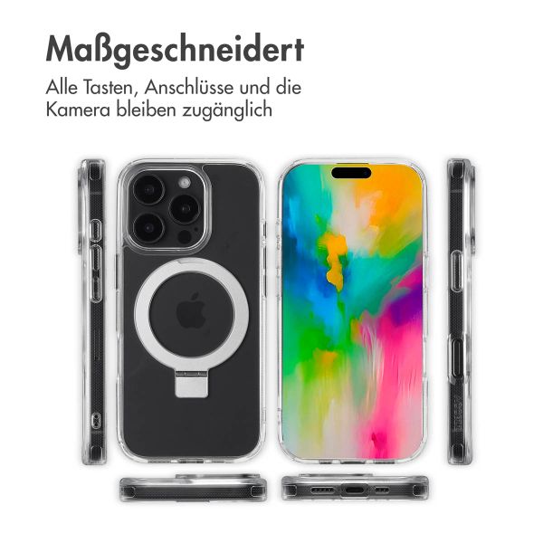 Accezz Ring Stand Backcover mit MagSafe für das Apple iPhone 16 Pro - Transparent