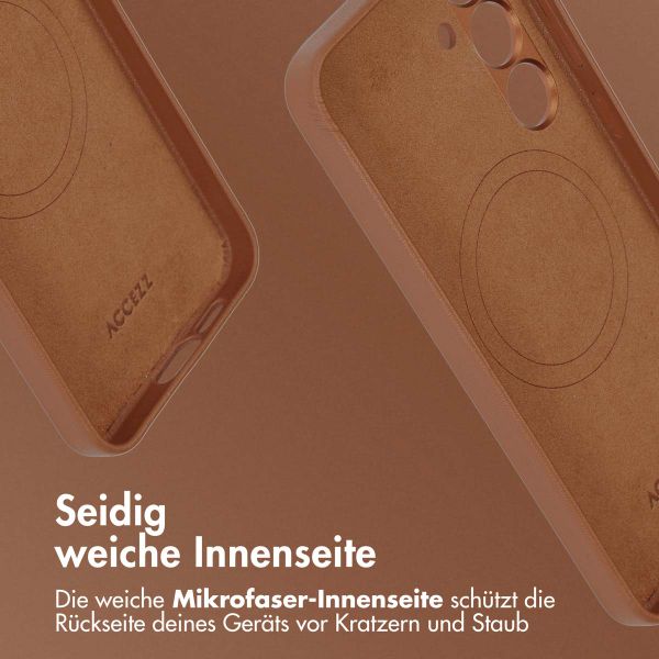 Accezz MagSafe Leather Backcover Samsung Galaxy S24 Plus - Sienna Brown