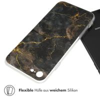 imoshion Design Hülle Apple iPhone SE (2022 / 2020) / 8 / 7 - Black Marble