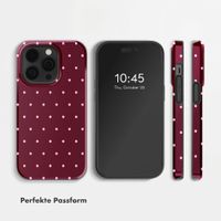 Selencia Vivid Back Cover Apple iPhone 14 Pro - Happy Dots Burgundy