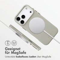 Accezz MagSafe Leather Backcover Apple iPhone 18 Pro Max / 17 Pro Max - Light Grey