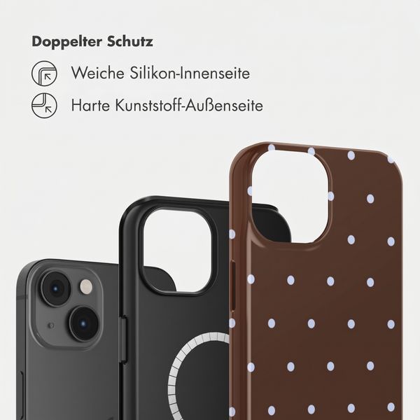 Selencia Vivid Rückabdeckung mit MagSafe Apple iPhone 14 - Happy Dots Chocolate