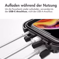 imoshion Handyhalterung für Fahrrad mit powerbank - spritzwassergeschützt – 5000 mAh – Schwarz