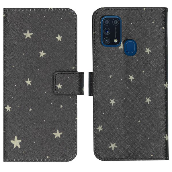 imoshion Design TPU Klapphülle Samsung Galaxy M31- Stars Gold