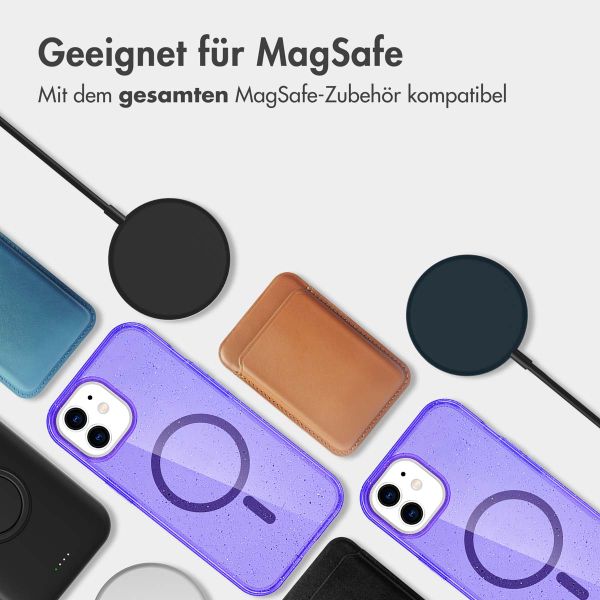 imoshion Sparkle Back Cover mit MagSafe für das Apple iPhone 12 (Pro) - Glitzer Violett