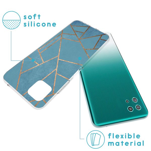 imoshion Design Hülle Samsung Galaxy A22 (5G) - Blue Graphic