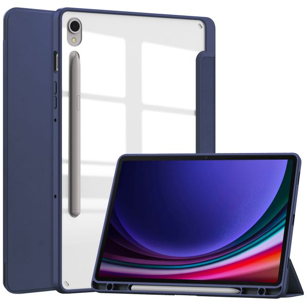 imoshion Trifold Hardcase Klapphülle Samsung Galaxy Tab S9 11.0 Zoll - Dunkelblau