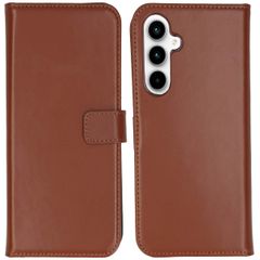 Selencia Echtleder Klapphülle Samsung Galaxy A55 - Hellbraun