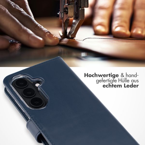 Selencia Echtleder Klapphülle Samsung Galaxy S26 - Dunkelblau