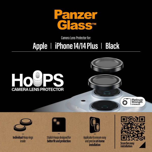 PanzerGlass Kameraprotektor Hoops Optic Rings für das Apple iPhone 14 / 14 Plus