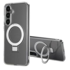 Accezz Ring Stand Backcover mit MagSafe für das Samsung Galaxy S24 Plus - Transparent