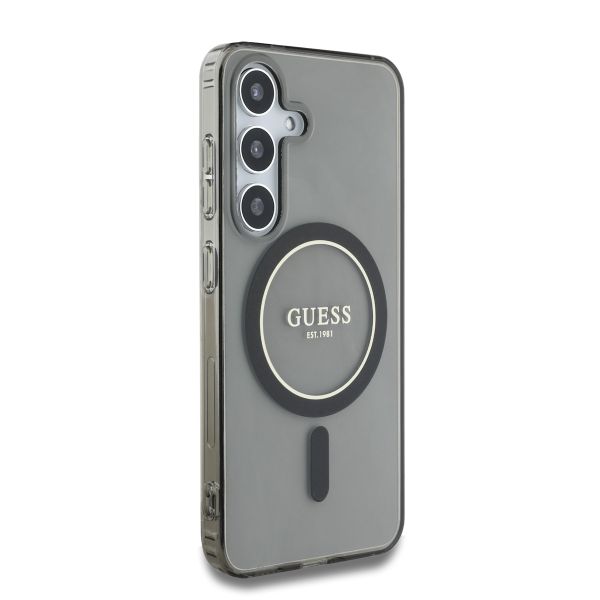 Guess MagSafe IML Glitter Gradient Case für das Samsung Galaxy S25 - Black