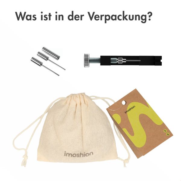 imoshion Premium Smartwatch Armband toolkit– Verkürzer für Smartwatch- / Uhrenarmband – Schwarz