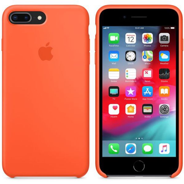 Apple Silikon-Case für das Apple iPhone 8 Plus / 7 Plus - Spicy Orange