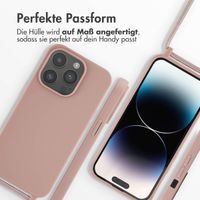 imoshion Silikonhülle mit Band für das iPhone 14 Pro - Sand Pink