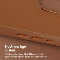 Accezz MagSafe Leather Backcover für das Apple iPhone 15 Pro Max - Sienna Brown