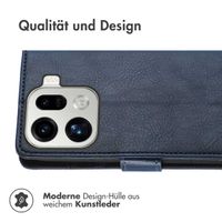 imoshion Luxuriöse Klapphülle Oppo Find X9 Pro - Dunkelblau