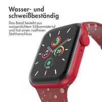 imoshion Silikon-Armband⁺ für  Apple Watch Series 1 t/m 11 / SE / Ultra (44/45/46/49 mm) - Größe M/L - Wine