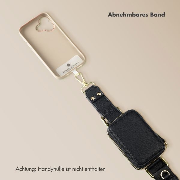 Selencia Handykette mit kleiner Tasche - Midnight Black