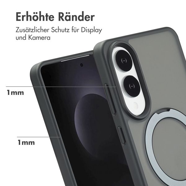 Accezz Ring Stand Backcover mit MagSafe Samsung Galaxy S25 Edge - Schwarz