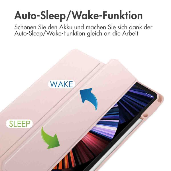 imoshion Trifold Hardcase Klapphülle Apple iPad Pro 12.9 (2018/2020/2021/2022) - Rosa