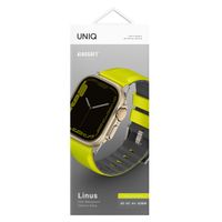 Uniq Linus AiroSoft™ Silikonarmband für das  Apple Watch Series 1 t/m 11 / SE / Ultra (44/45/46/49 mm) - Lime Green