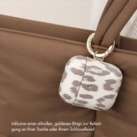 Selencia Sabi Hülle Panthermuster  Apple Airpods 4 - Soft Ivory