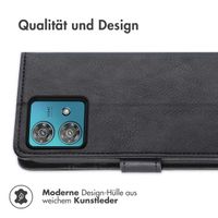 imoshion Luxuriöse Klapphülle Motorola Edge 40 Neo - Schwarz