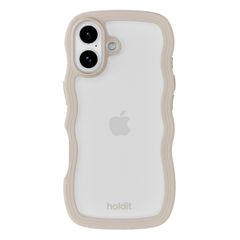 Holdit Wavy Case Apple iPhone 17 - Transparent / Light Beige